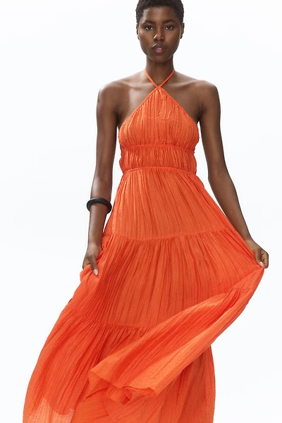 Tiered Halterneck Dress