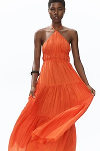 Tiered Halterneck Dress