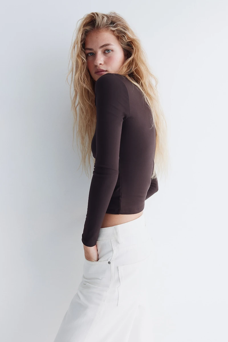 Long-Sleeved Microfiber Top