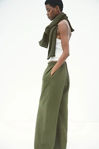 Linen-Blend Pants