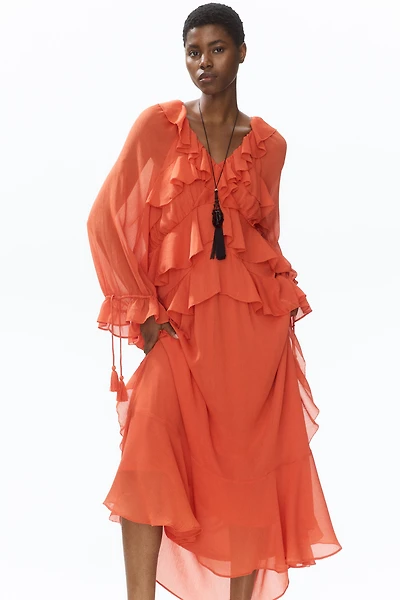 Oversized Flounced Dress