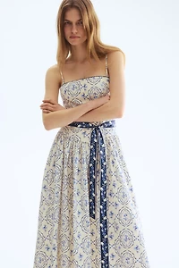 Tie-Belt Strappy Dress