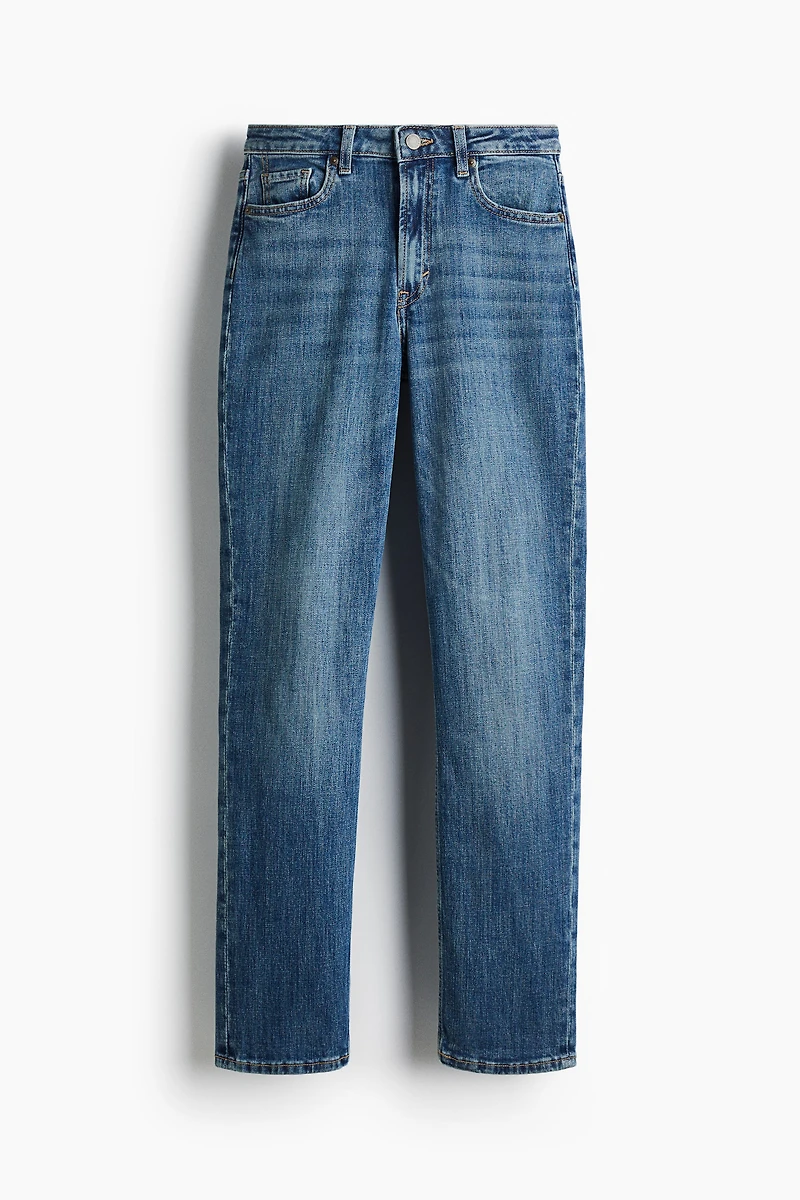 Slim High-Rise Straight-Leg Jeans