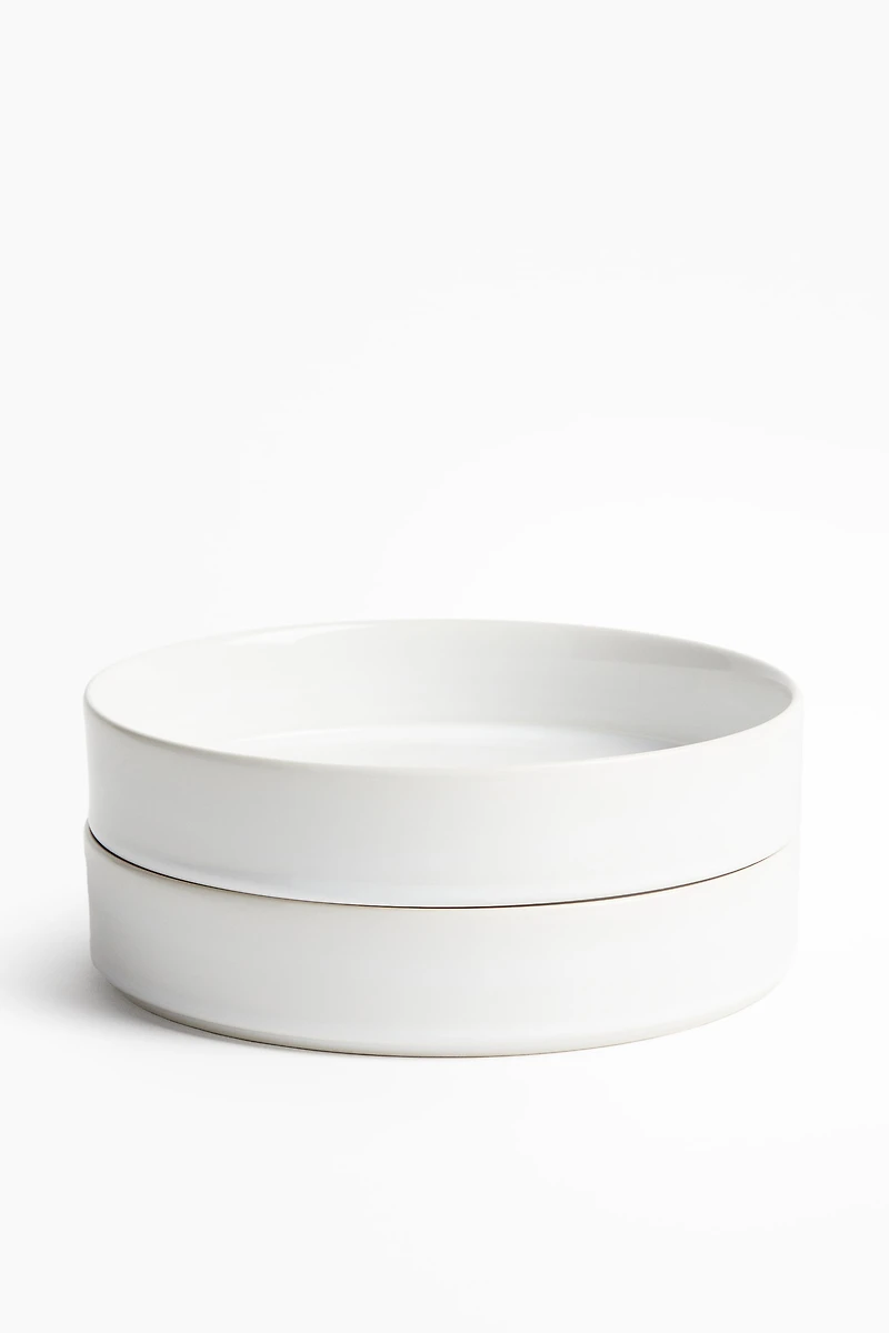 2-Pack Deep Stoneware Plates