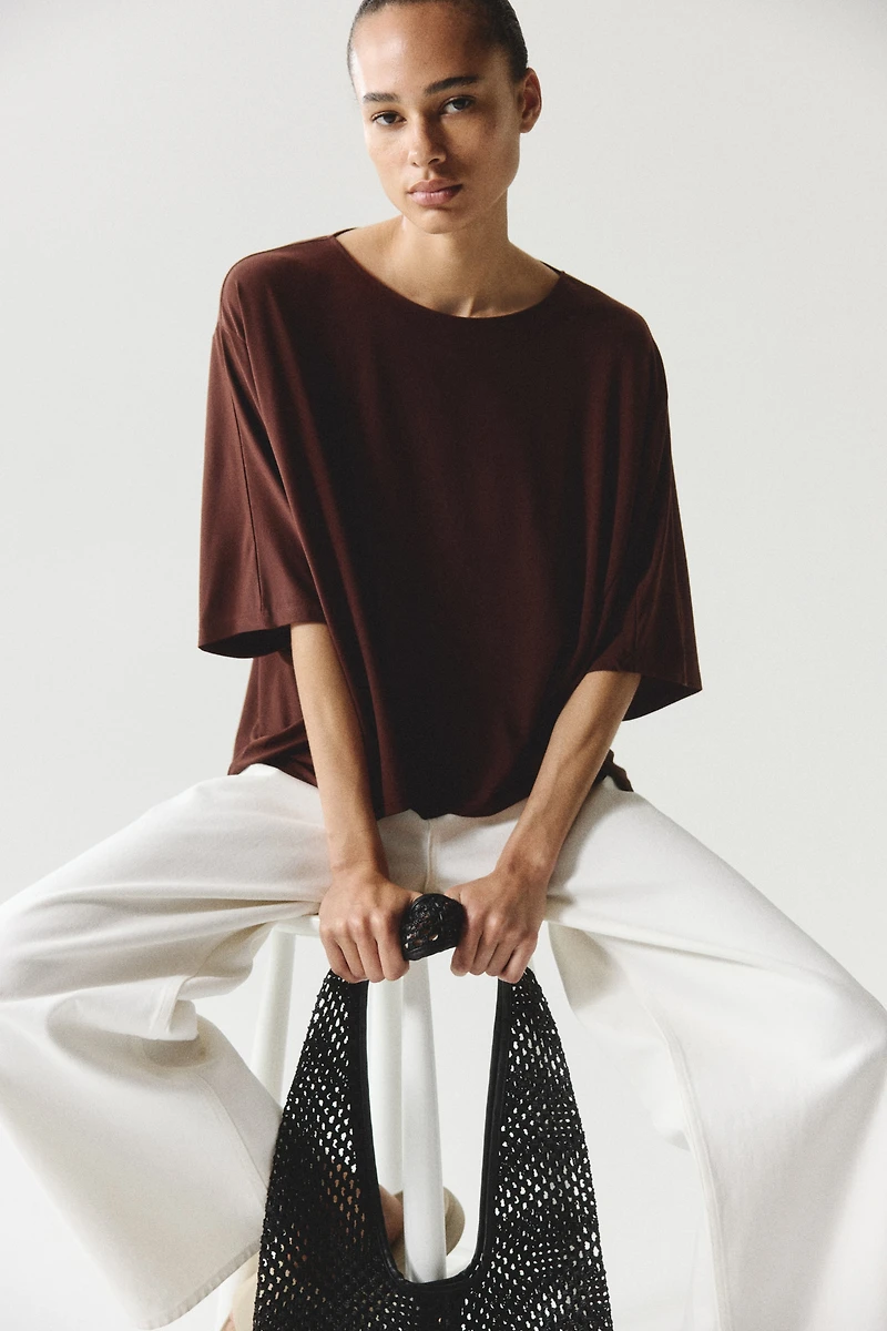 Batwing-Sleeved Top