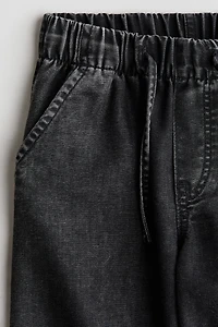 Loose-fit lightweight denim trousers