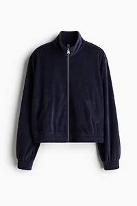 Velour Jacket with Zipper