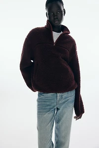 Half-Zip Teddy Fleece Sweatshirt