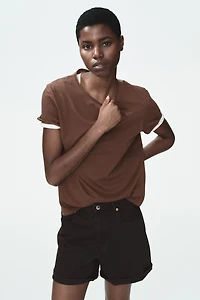Rolled-Edge T-Shirt