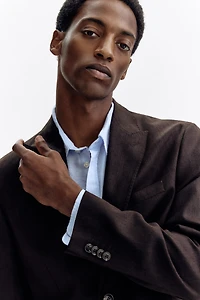 Regular-Fit Linen-Blend Jacket