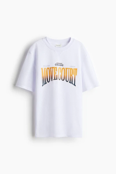 Printed Mesh Sports Shirt with DryMove™