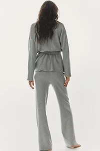 Knit Tie-Belt Cardigan