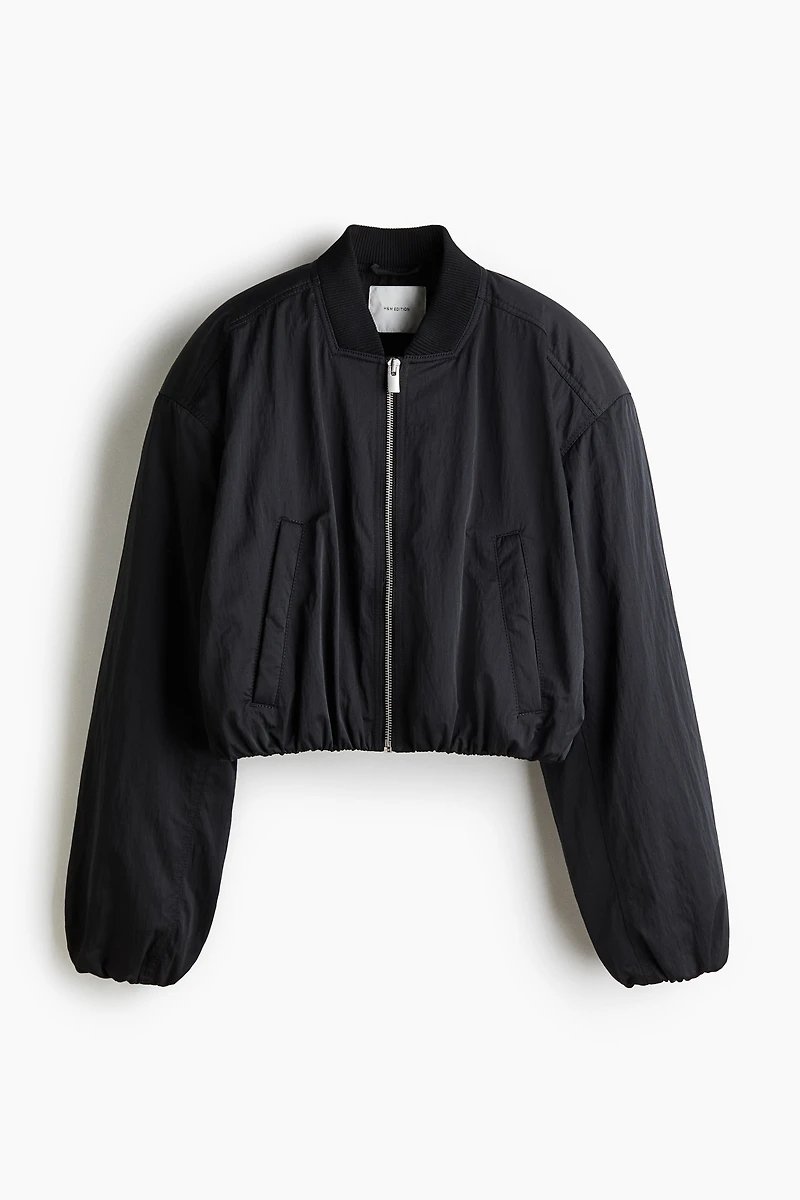 Bomber Jacket with Shoulder Pads