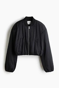 Bomber Jacket with Shoulder Pads