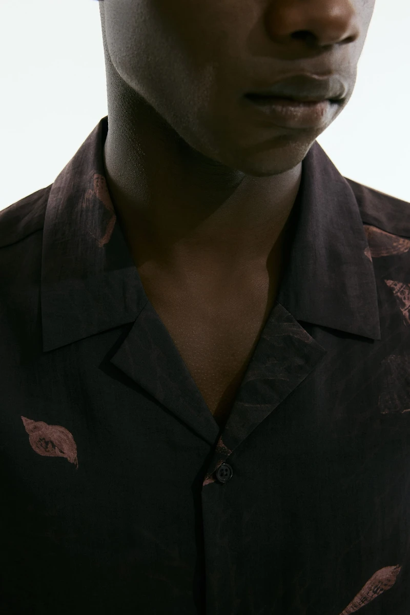 Chemise classique en lyocell mélangé