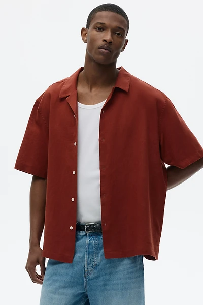 Relaxed-Fit Linen-Blend Resort Shirt