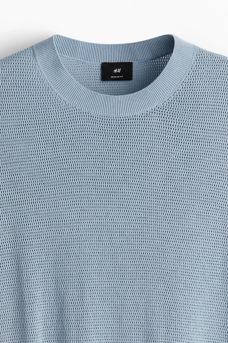 Regular Fit Hole-Knit T-Shirt