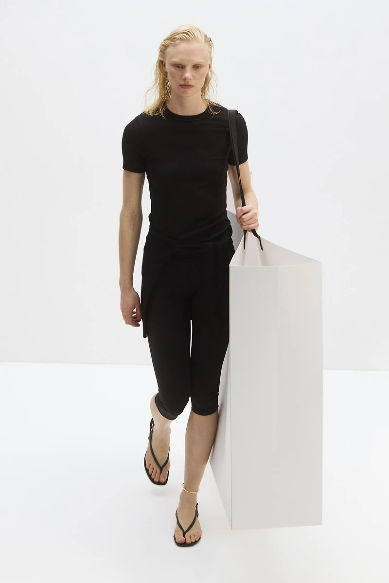 Cooling Slim-Fit Ribbed T-Shirt