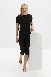 Cooling Slim-Fit Ribbed T-Shirt