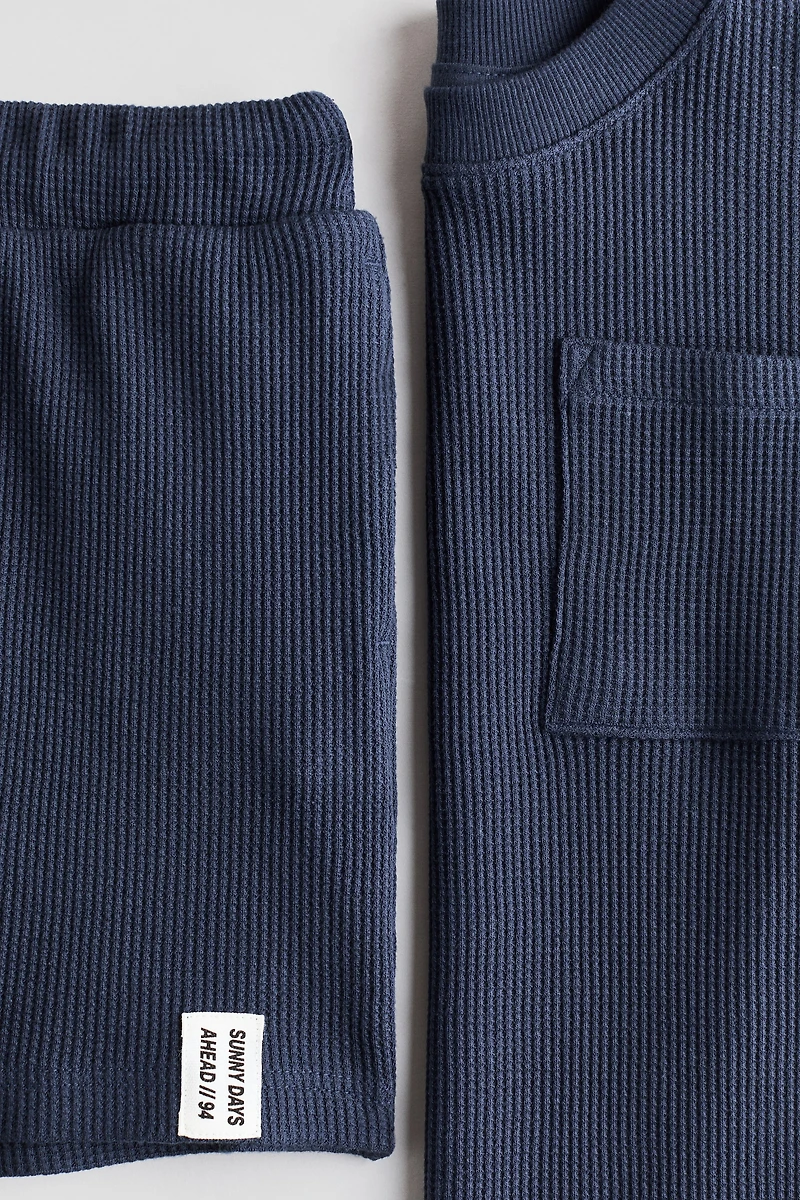 2-Piece Waffled Cotton Set