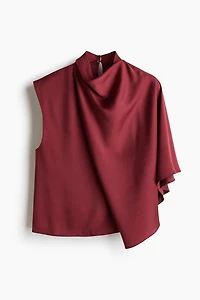 Draped Satin Blouse