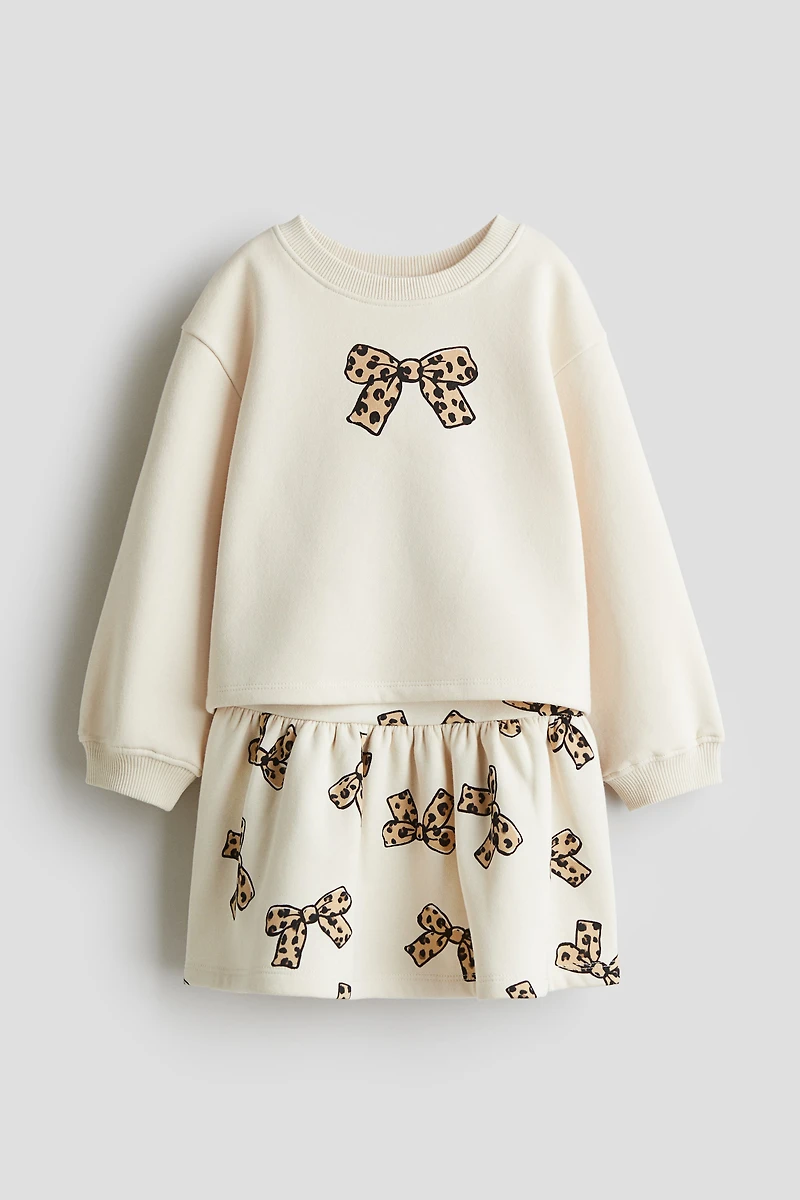 2-Piece Sweatshirt and Skirt Set