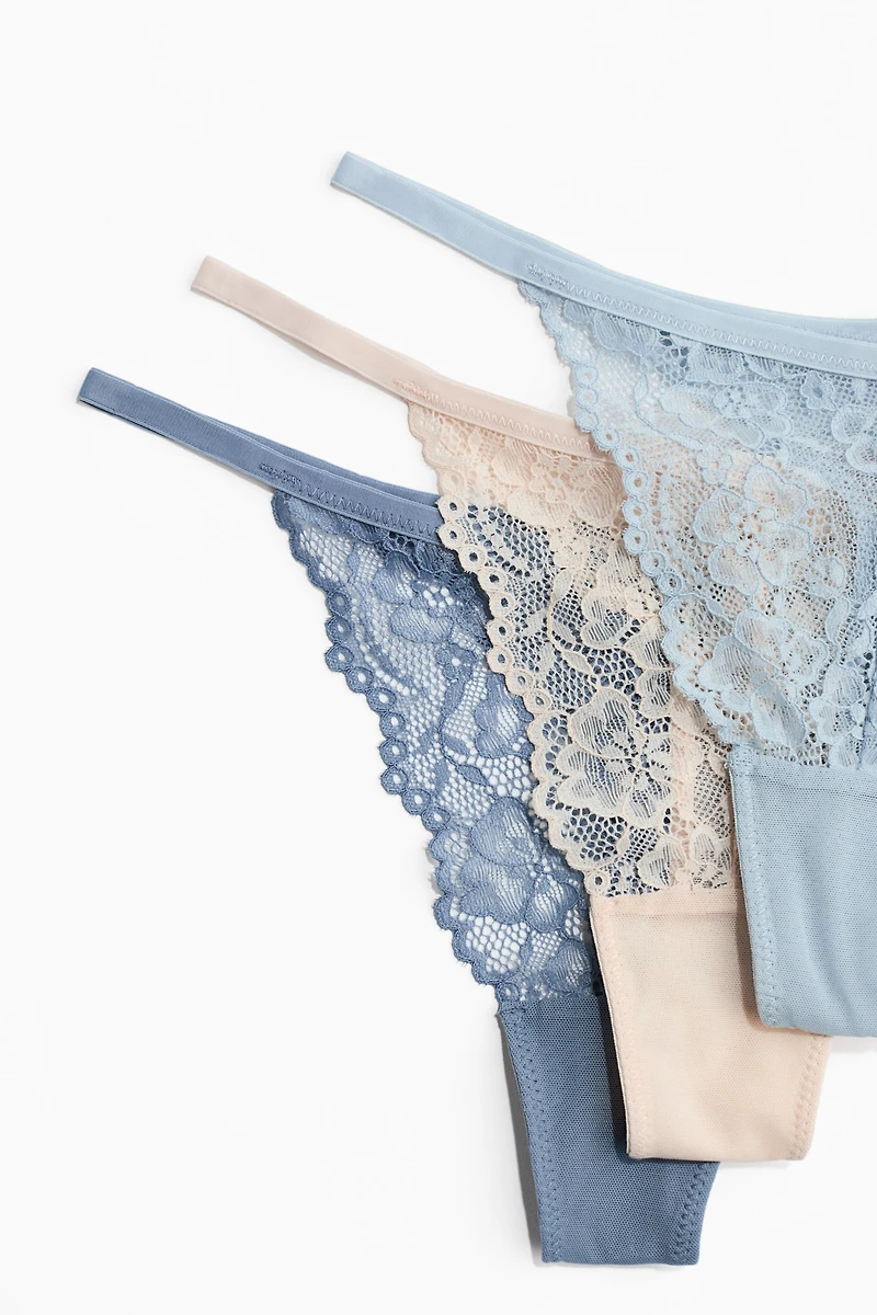 3-pack Lace Thong Briefs
