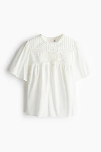 Blouse en coton avec broderie anglaise