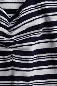 Ribbed Boat-Neck Top