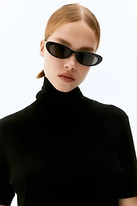 Fine-Knit Turtleneck Top