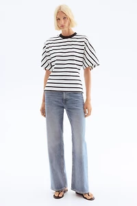 Defined-Waist Cotton T-Shirt