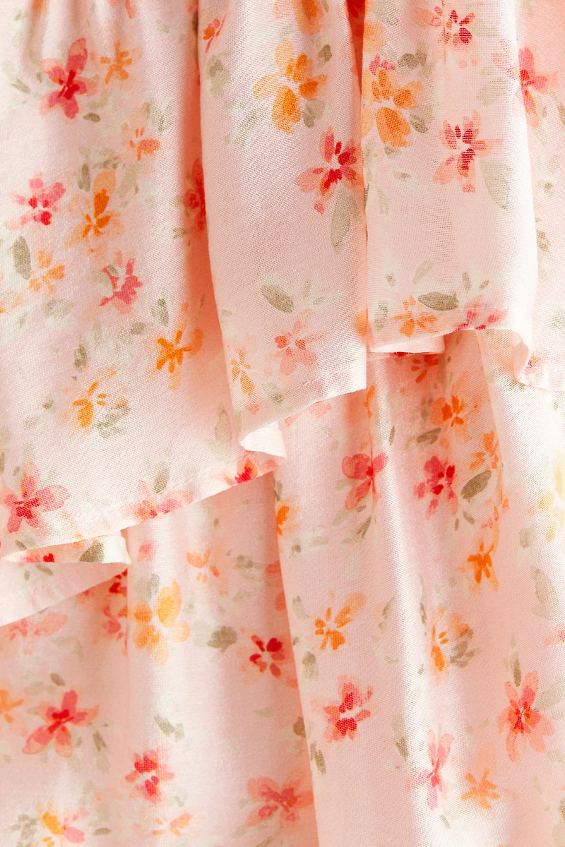 Ruffle-Trimmed A-Line Dress