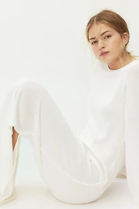 Robe à encolure bateau en fin tricot