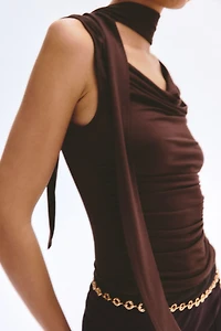 Top with Scarf Collar