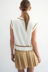 Cable-knit Sweater Vest