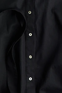 Linen-Blend Shirt Dress