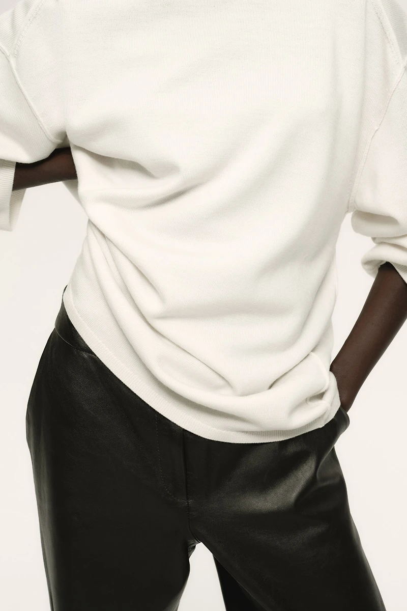 Wool Mock Turtleneck Sweater