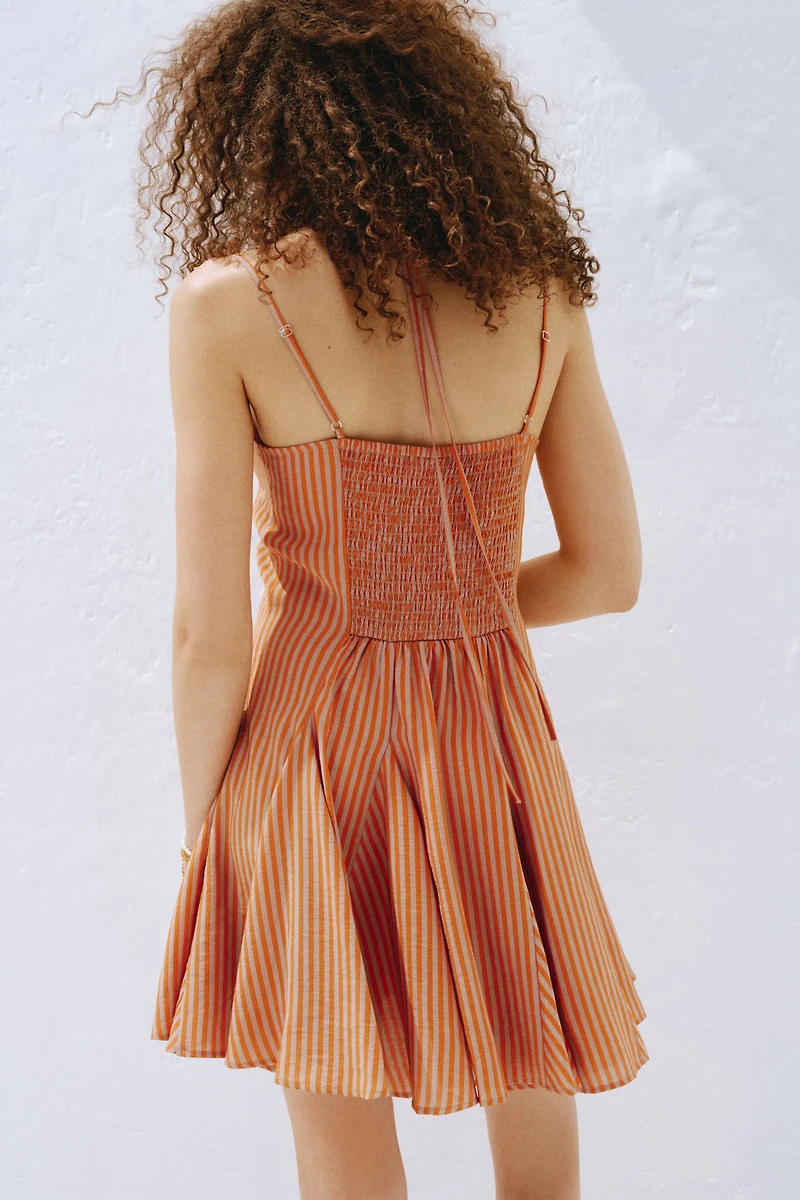Dress with Godet Pleats