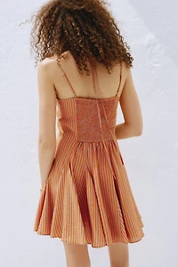 Dress with Godet Pleats