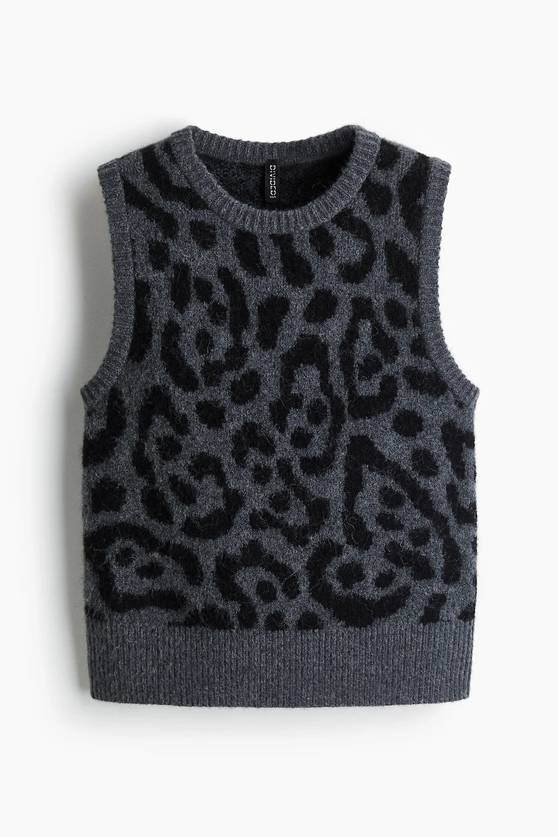 Jacquard-Knit Sweater Vest