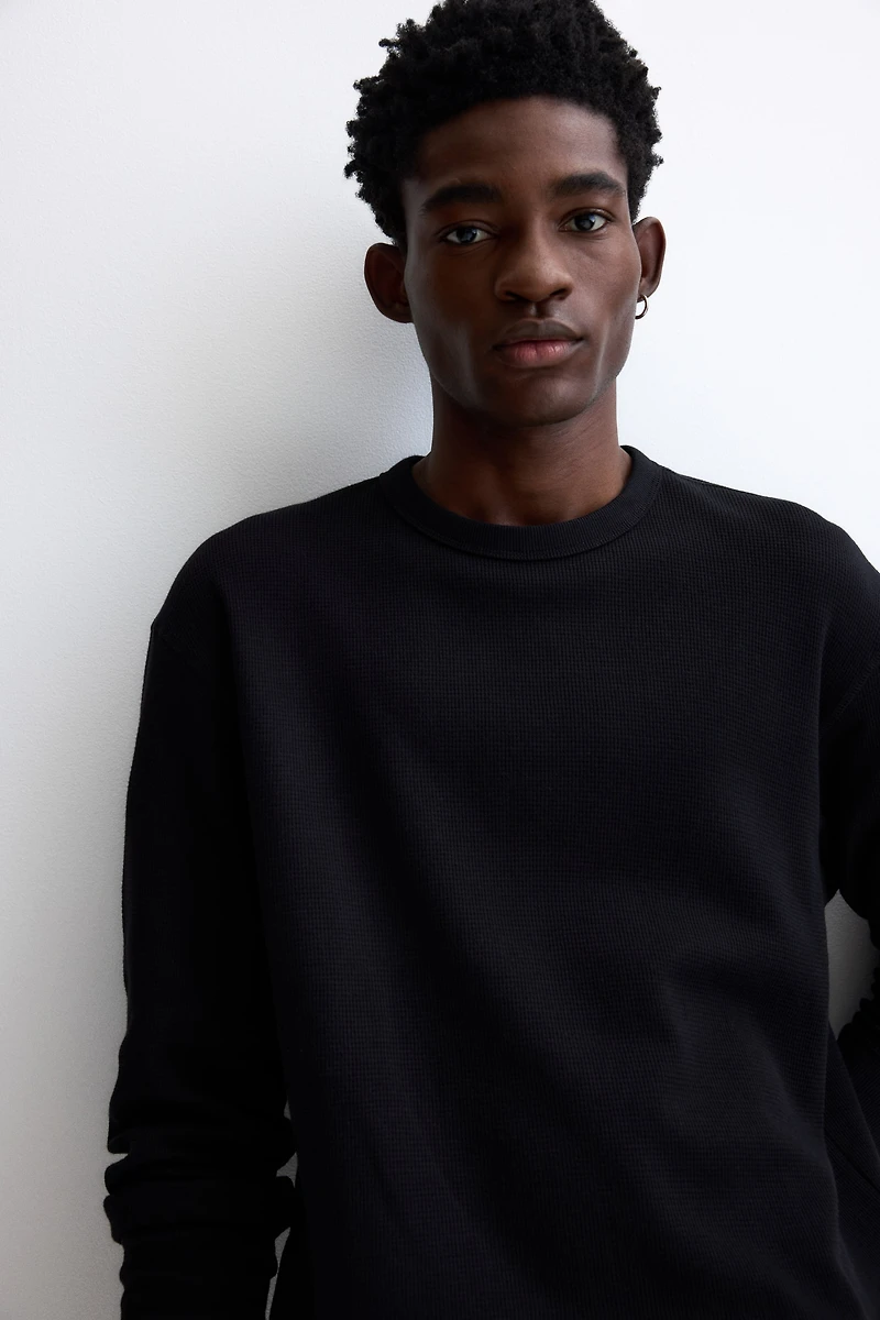 Waffled Cotton Pajama Shirt and Pants