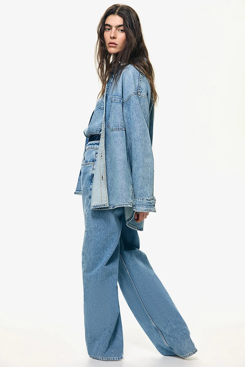 Chemise ample en denim très doux et léger