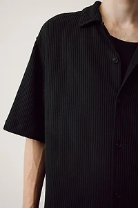 Loose Fit Ribbed Resort Shirt
