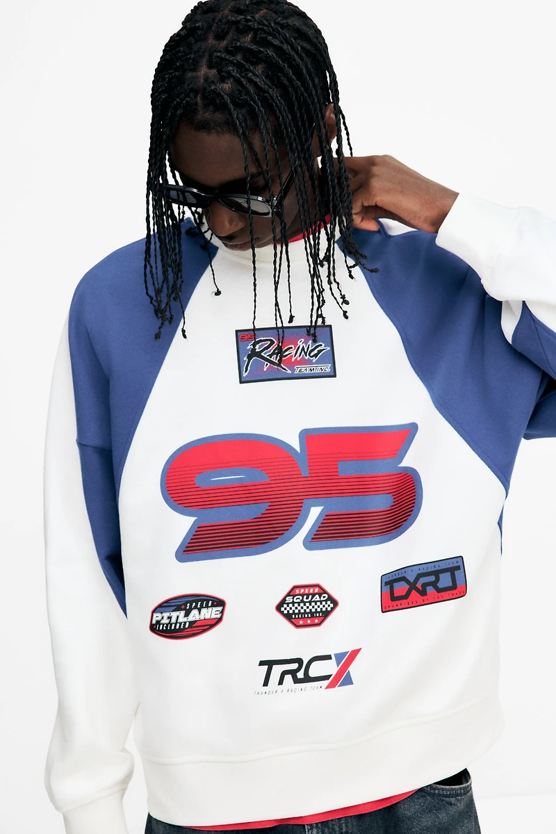 Oversized Printed Sweatshirt