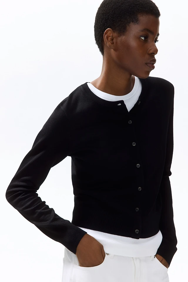 Fine-Knit Cardigan