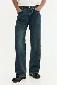 Loose-Fit Straight Twisted-Leg Jeans