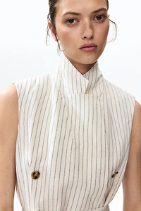 Robe veston en lin mélangé