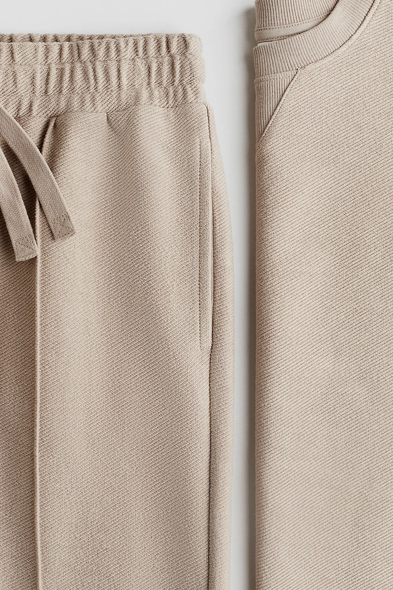 Ensemble 2 pièces en molleton texturé