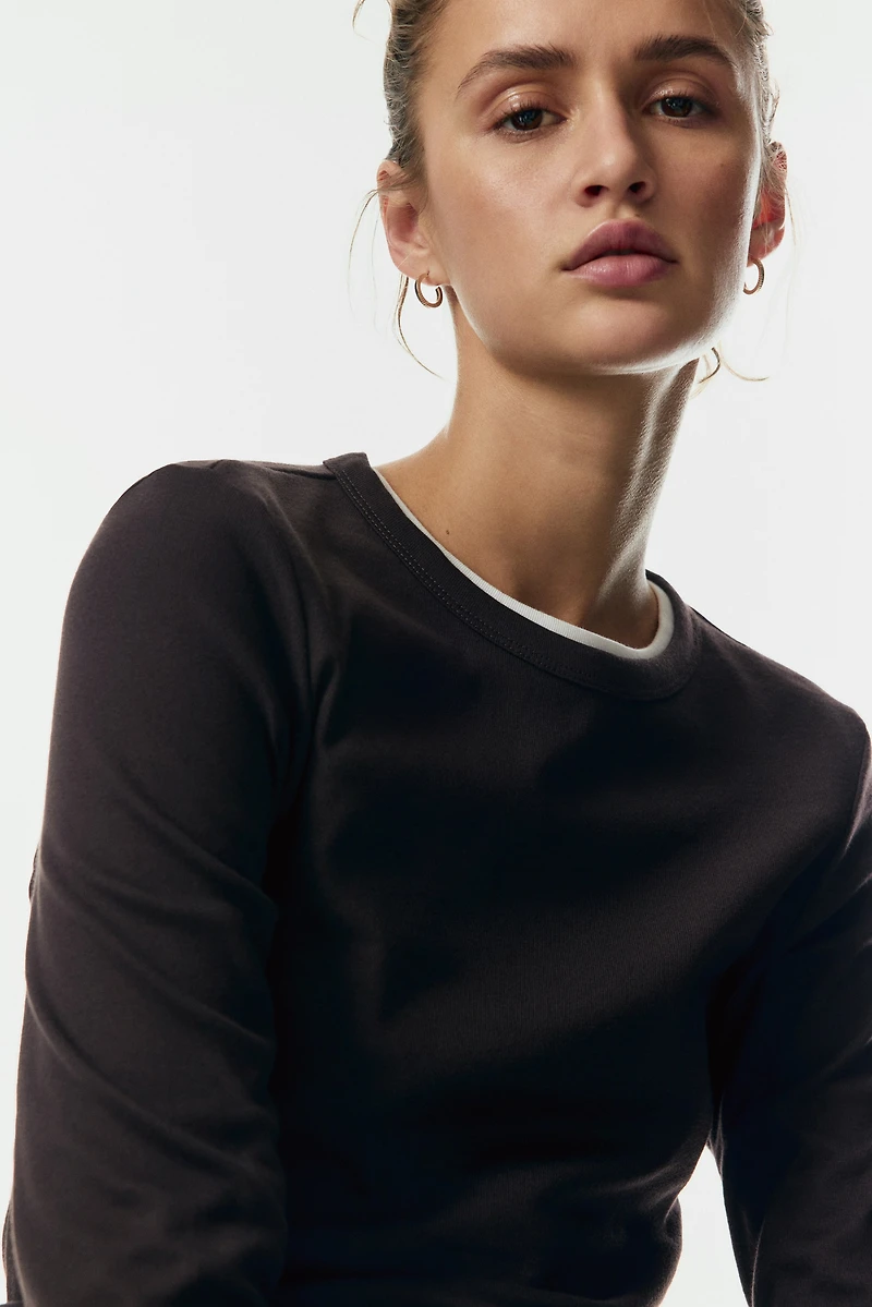 Long-sleeved Jersey Top