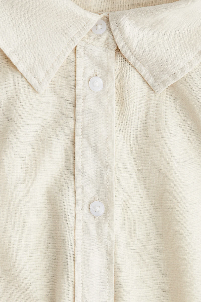 Linen-Blend Shirt